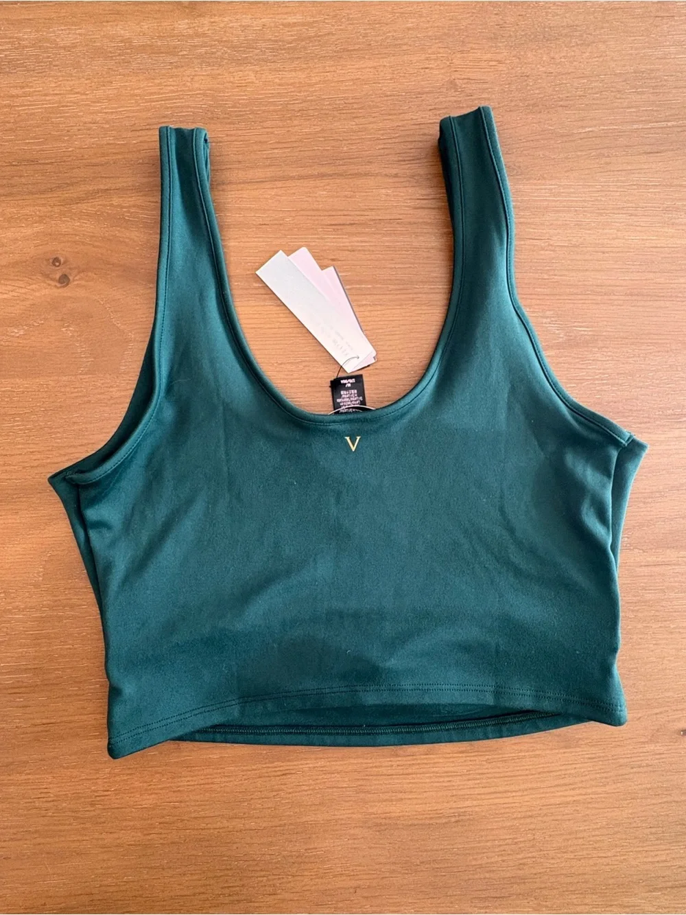 Victoria's Secret Evergreen Crop Tank & 7/8 Leggings 2-Piece Workout Set
